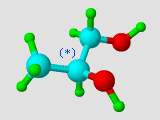Chemical structure of propylene glycol